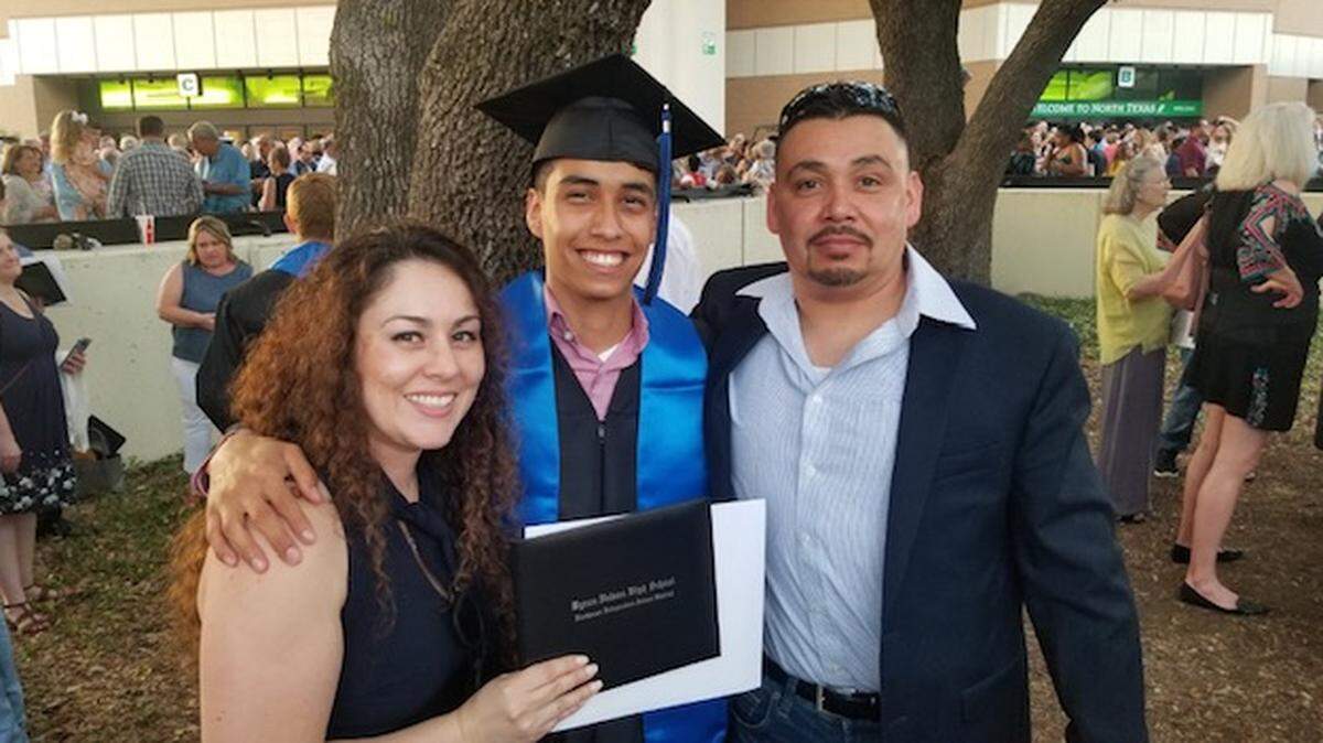 Alyssa Hernandez and her husband, Angel, moved to Trophy Club to give their children, including Angel Jr. (center) a better education and it resulted in a better life for them all. Angel was continuing a family tradition that included his grandparents coming to the United States for the same reason: a better education and life for his parents.