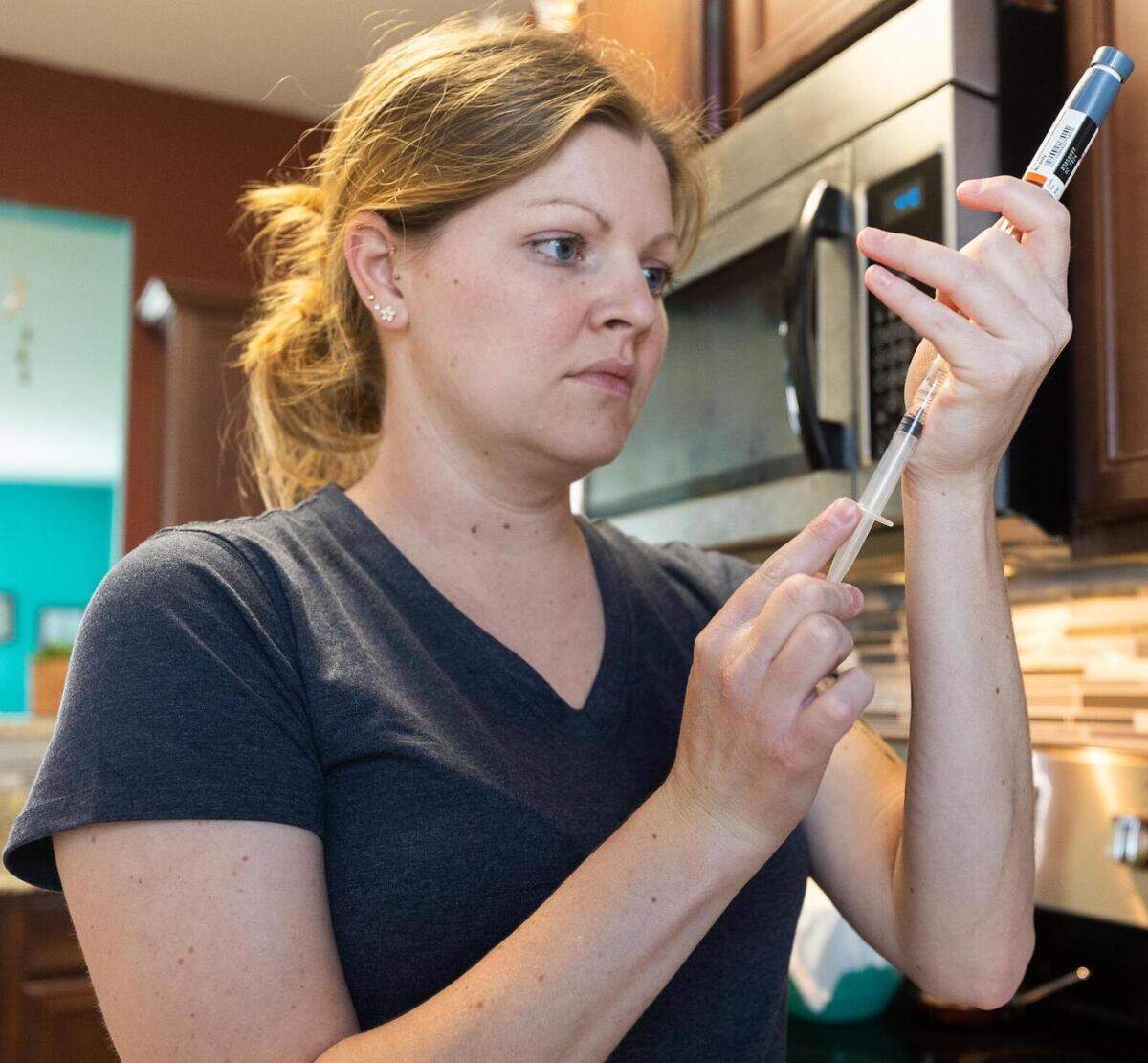 Hannah Dyksterhouse, a teacher at a private school, took a semester off after having another kid and navigating the care of her daughter’s diabetes.