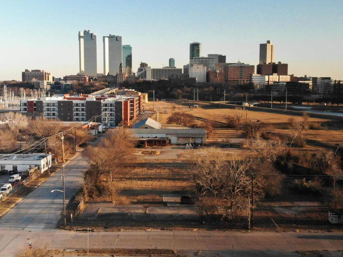 Empty lots and the newly built Encore apartments dot the area that is part of the 800-acre Panther Island project. The Trinity River bypass channel project is set to receive $403 million from the U.S. Army Corps of Engineers and the project could be completed within six years.
