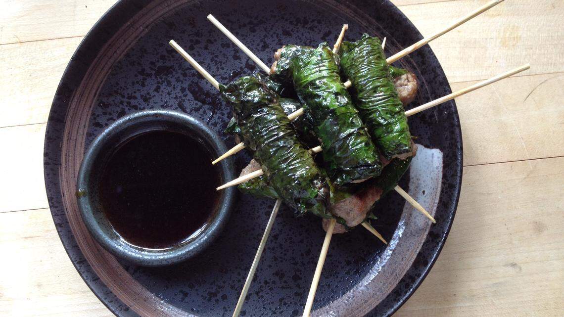Wild beef wraps at Four Sisters Vietnamese restaurant.