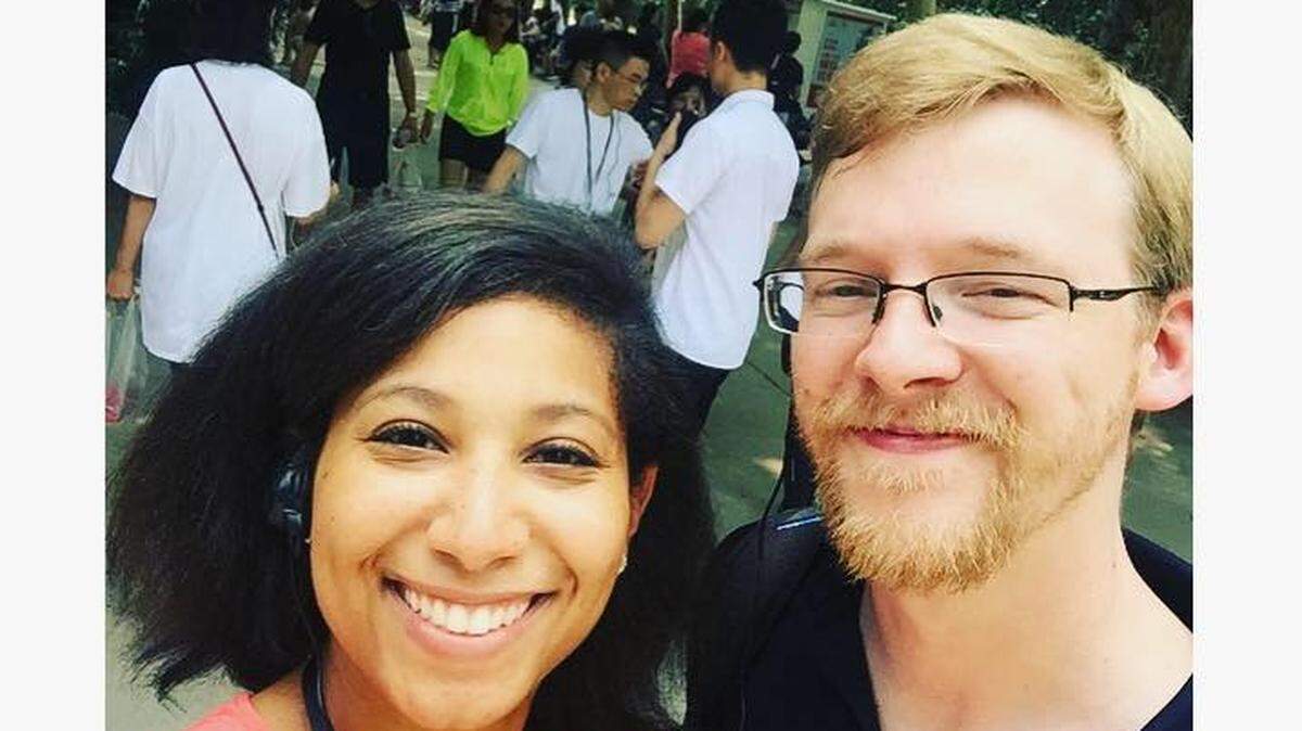 Jeremy Bowen (right) and Ashley Morrison (left) were killed in a car crash on Saturday night.