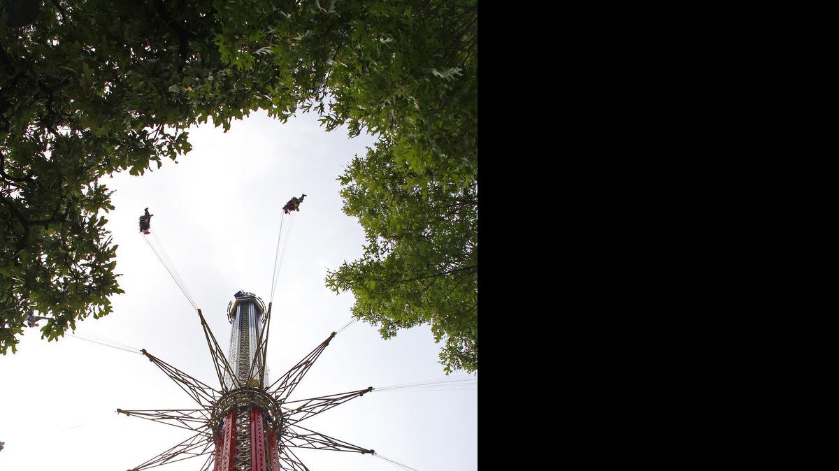 
Six Flags Over Texas Skyscreamer ride. Six Flags reported a dip in second quarter profits.
