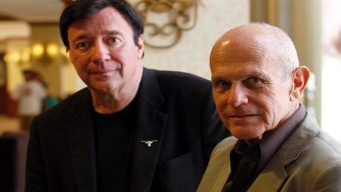 
Chairman and CEO Rick Silanskas, left, and Chief Creative Officer Ron Logan of Dreamvision in Fort Worth in 2013.
