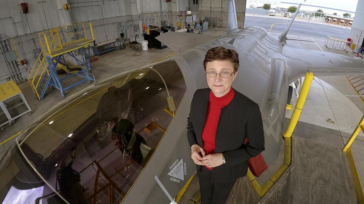 Lorraine Martin, executive vice president and general manager of the F-35 program, has been promoted to help Lockheed Martin absorb Sikorsky helicopter.