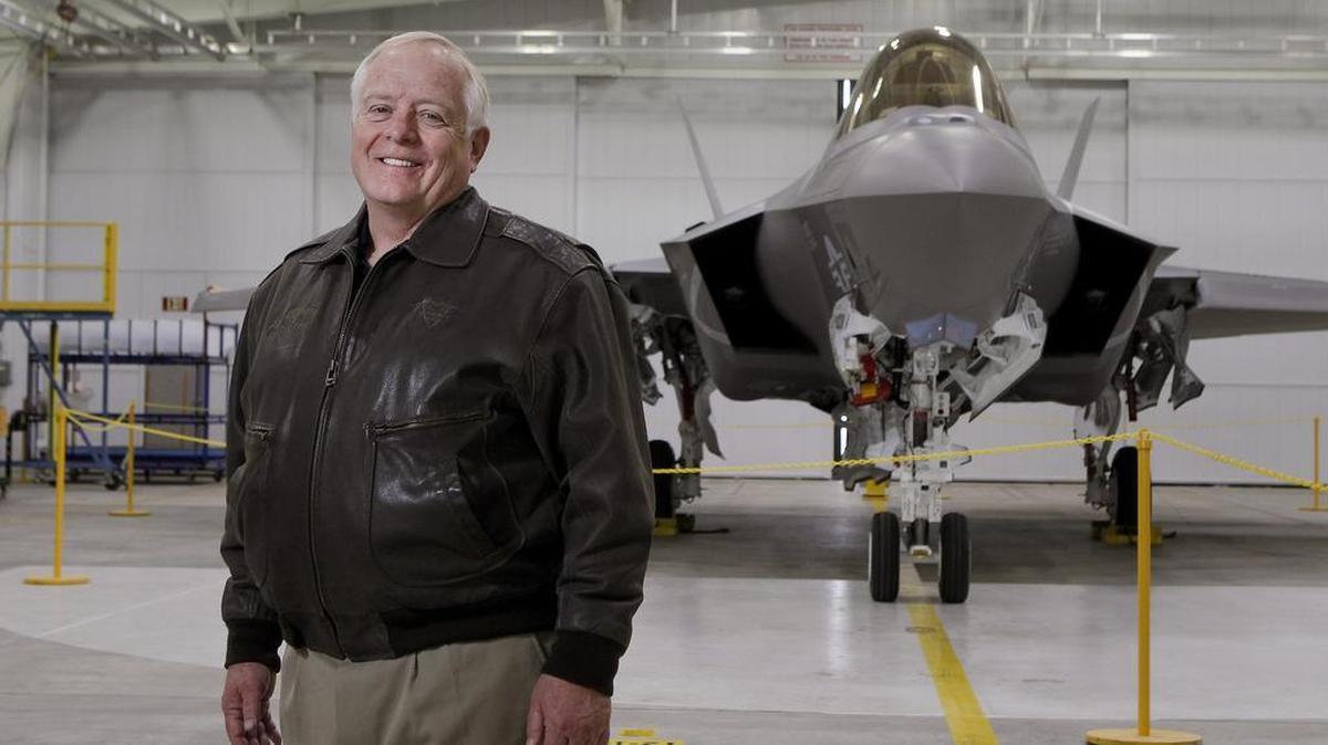Jon Beesley, shown at Lockheed Martin in Fort Worth on Dec. 7. The first F-35 test pilot, Beesley is retired and now lives in Idaho.