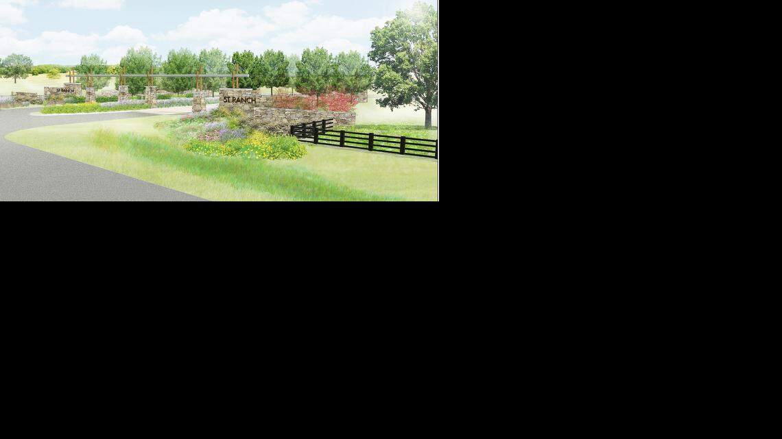 
Artist’s rendering of entryway to 5T Ranch in Argyle, a development of James R. Harris Partners in Fort Worth.
