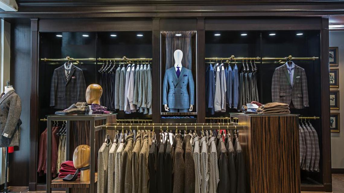 Q Clothier sells custom-fit suits ranging from $1,095 to $10,000.
