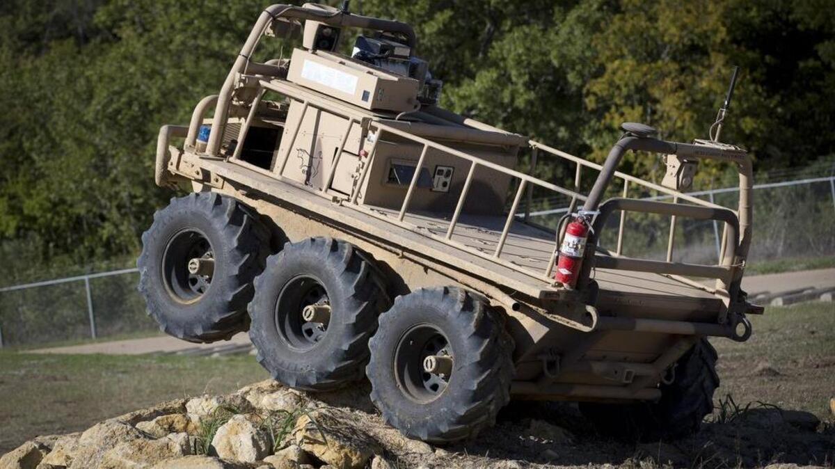 
Lockheed Martin Missiles and Fire Control tests ground vehicles at its Robotics Test Center in Grand Prairie. 
