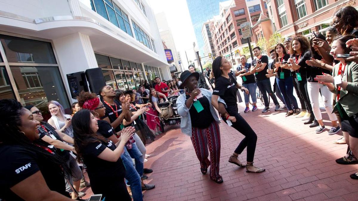 Francesca’s boutique will open in the spring across Commerce Street in Sundance Square from H&M, which opened in April, and is shown here on the left.