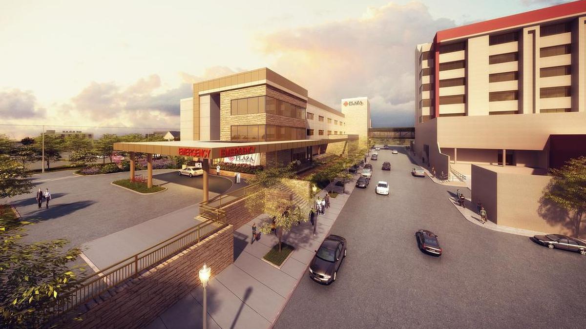 Rendering of Plaza Medical Center of Fort Worth’s new three-story building.
