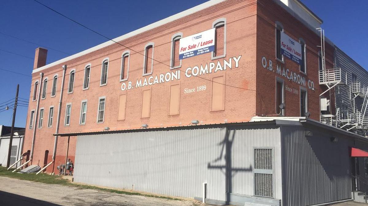 The three-story O.B. Macaroni Building at Vickery and South Freeway dates to the 1860s, when it was a stagecoach hotel.