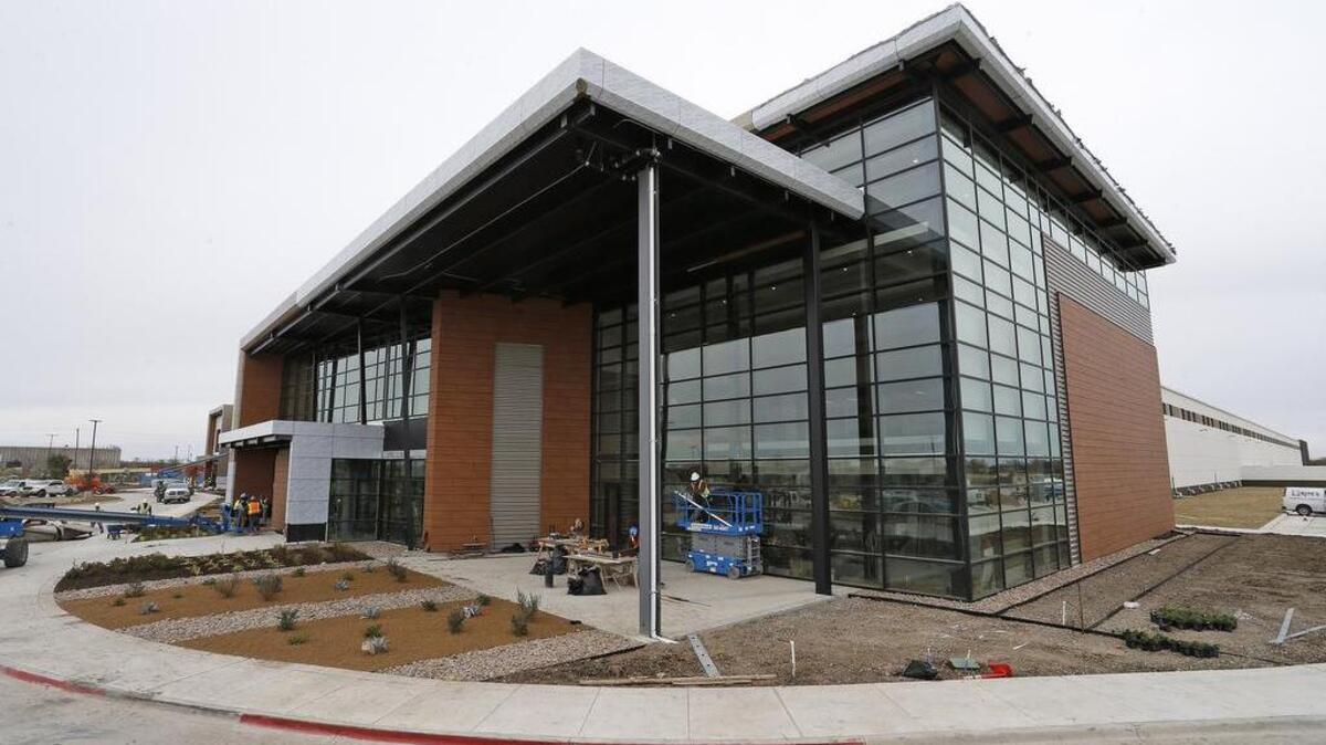 The new headquarters complex for Farmers Brothers across the highway from the Texas Motor Speedway in Northlake.