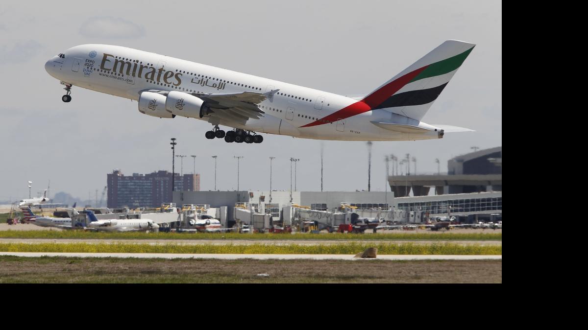 
Emirates began flying an Airbus A380-861 on its route between DFW Airport and Dubai in October. 

