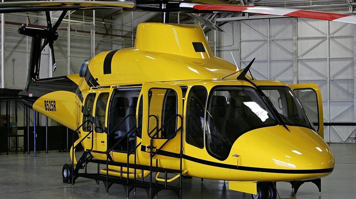 A Bell 525 Relentless mock up sets in a hangar at Bell Helicopter in 2012. The NTSB has determined that vibration caused the 2016 crash of a Bell 525 Relentless during a 2016 test flight near Italy.