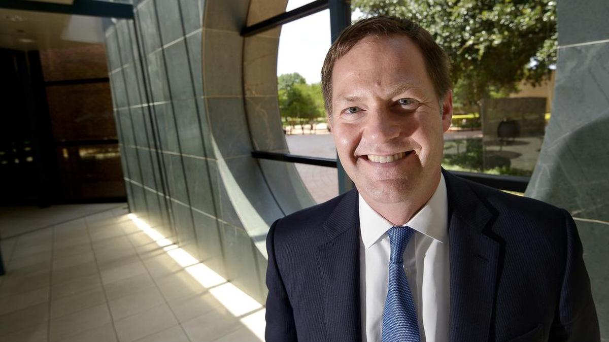 Jeff George, who was named CEO at Alcon in April 2014, is being replaced by Mike Ball.