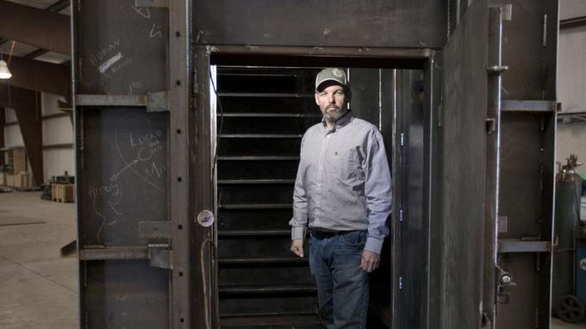 Two-thirds of Americans have bought supplies to survive a natural or political disaster, a survey released last week shows. Gary Lynch, the general manager of Rising S Company, a small rural factory south of Dallas where bomb shelters are made, said that in 2017 orders of bomb shelters were up 700 percent.