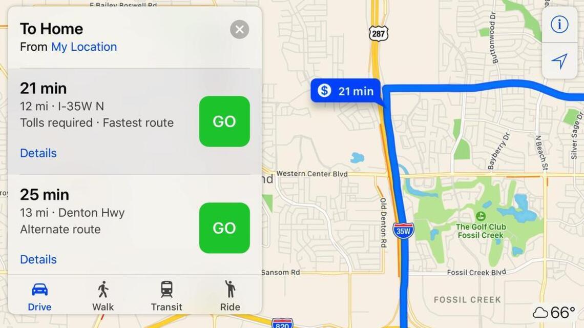 Why Interstate 35W is now a toll road on Apple’s app, but not Google or Waze