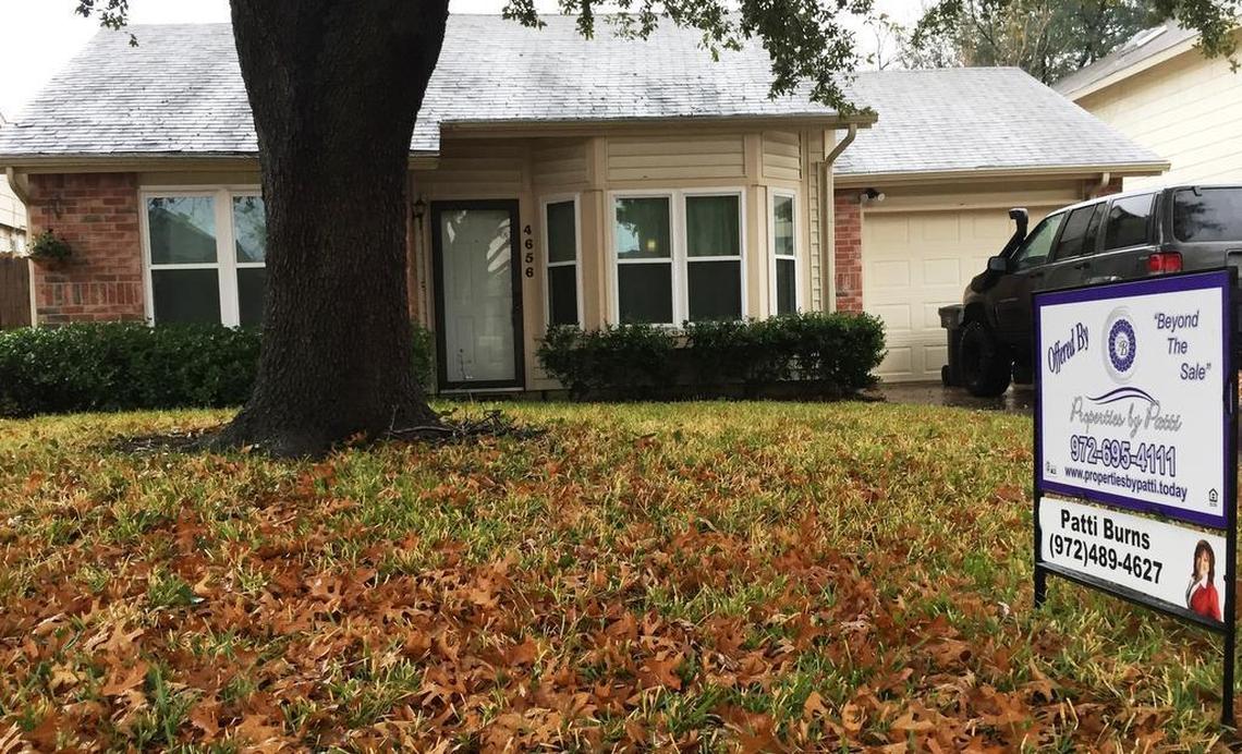 A home was posted for sale Tuesday on Misty Ridge Drive in far north Fort Worth.