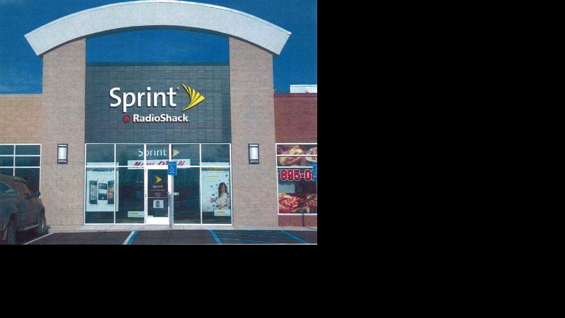 
Mockup of co-branded RadioShack stores with Sprint shops inside. 
