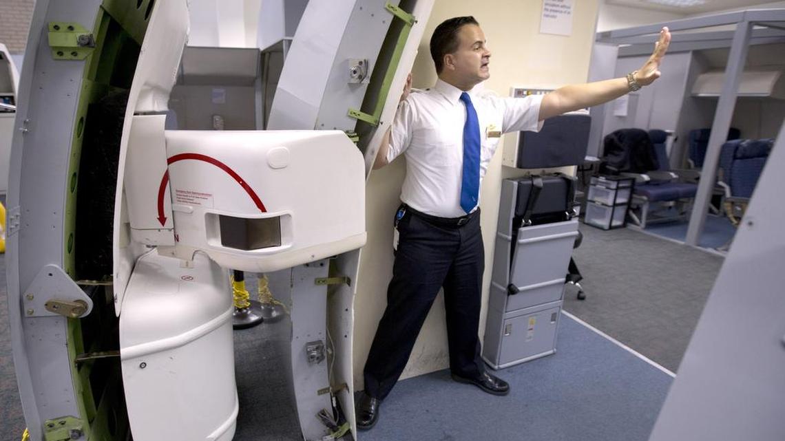
Instructor Liam Rivera goes over evacuation drills.
