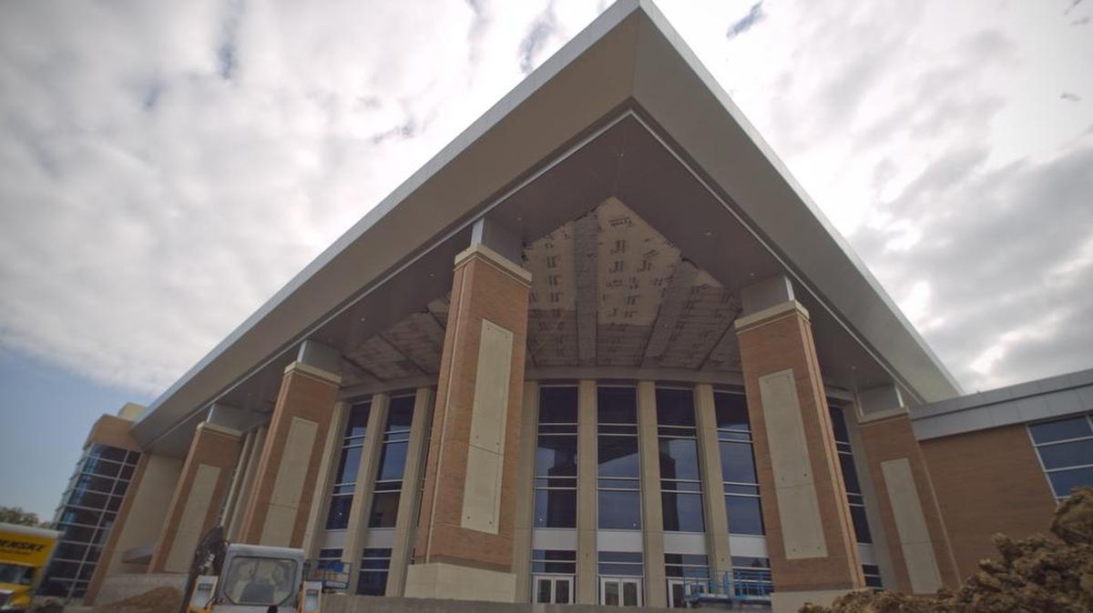 University of Texas at Arlington’s Career Development Center gets a $100,000 donation from Texas Trust Credit Union.This is a photo of the UTA arena.