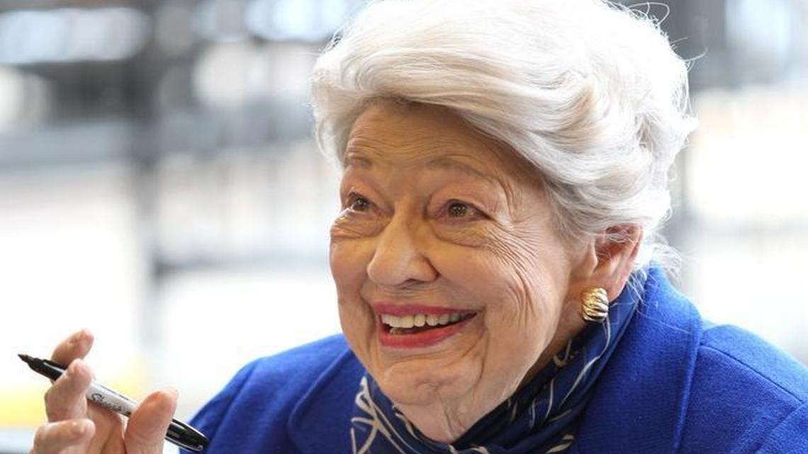 
Famed Dallas realtor Ebby Halliday Acers died overnight. She was 104. Halliday signed books at a University Village in Fort Worth in 2009.

