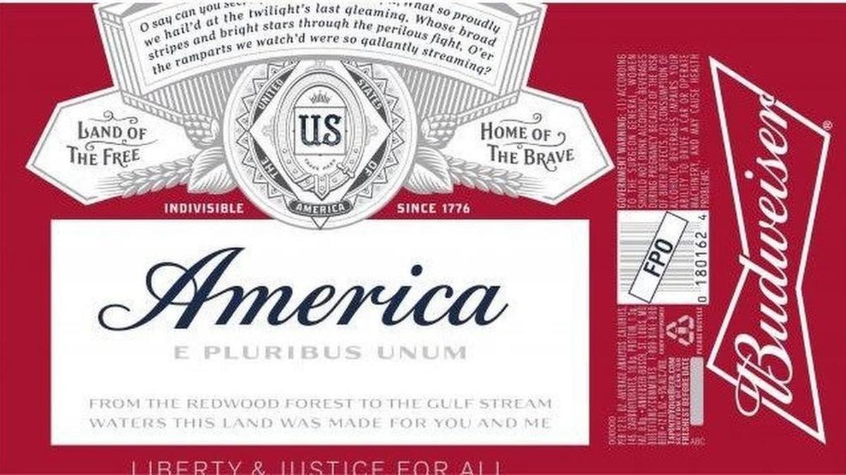 Budweiser will change its name to America with a new label this summer.