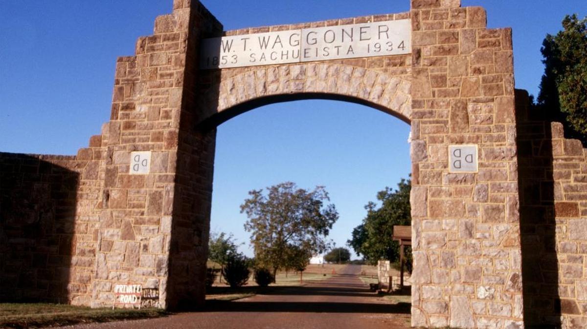 The entrance to the W.T. Waggoner ranch.