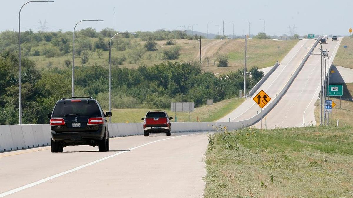The portion of Chisholm Trail Parkway in Crowley.