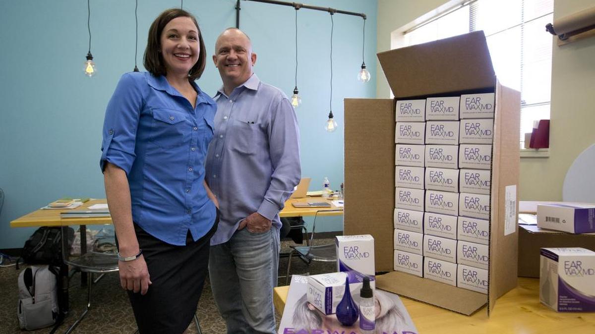 Elyse Dickerson and Joe Griffin co-founded Eosera, which developed an eardrop that treats compacted earwax.