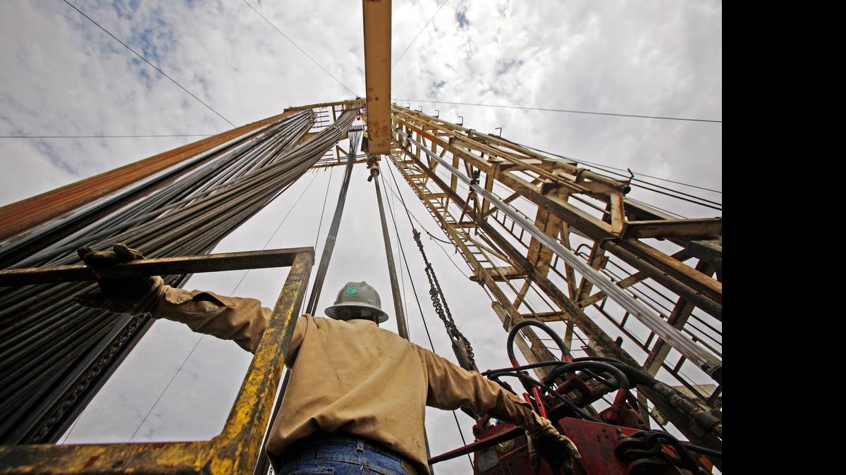 
Drilling rigs are slowly returning to the Permian Basin. This was an pumping rig south of Odessa in September 2014.

