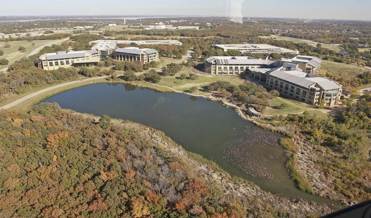 The Fidelity Investments campus was built in a wooded area of the former Circle T Ranch in Westlake.
