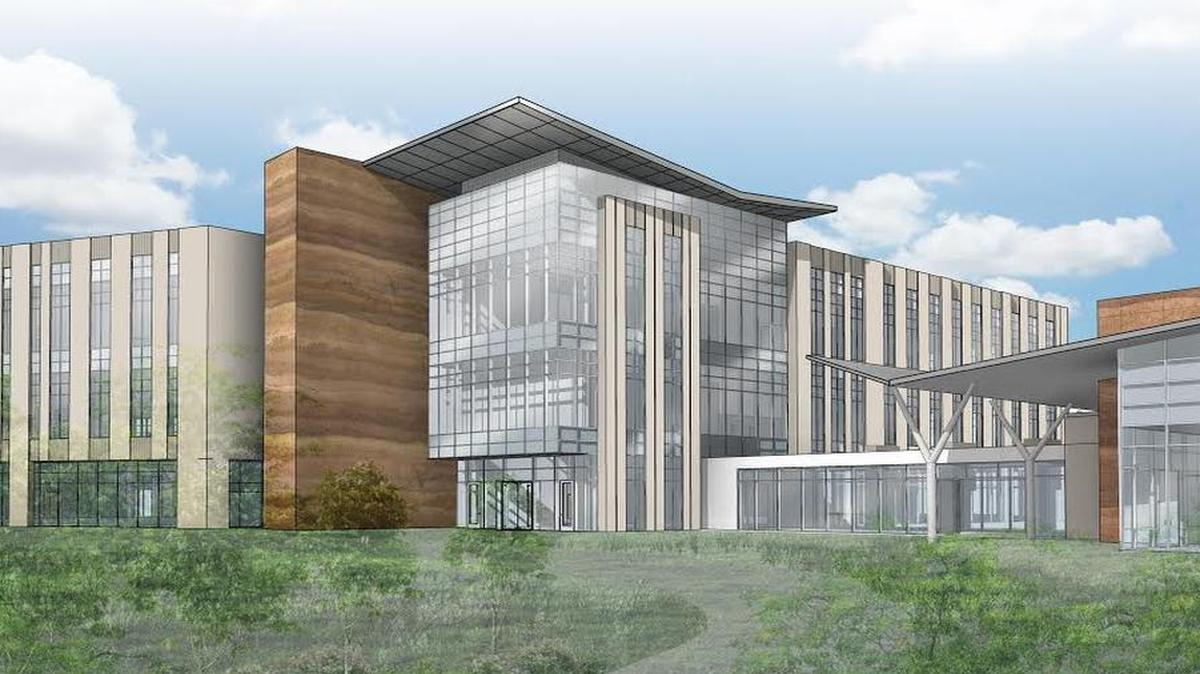 An artist’s rendering of the Kubota building that will be located in Grapevine.
