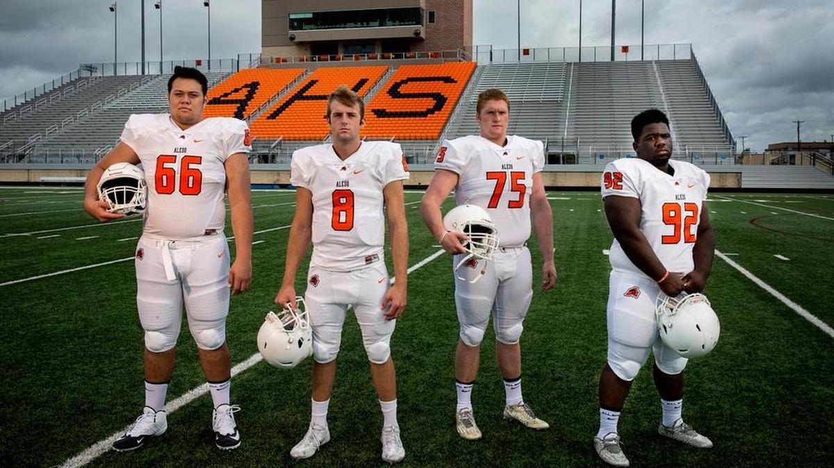 Titletown, TX, a Star-Telegram series following the 2016 Aledo football team, will be featured on Facebook’s new Watch platform. The main characters, from left: Chuck Filiaga, Dillon Davis, Wes Harris and James Williams.