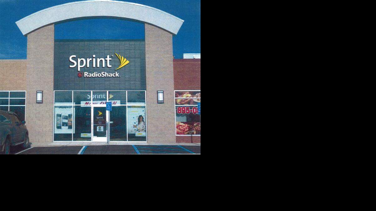 
Mockup of co-branded RadioShack stores with Sprint shops inside. 
