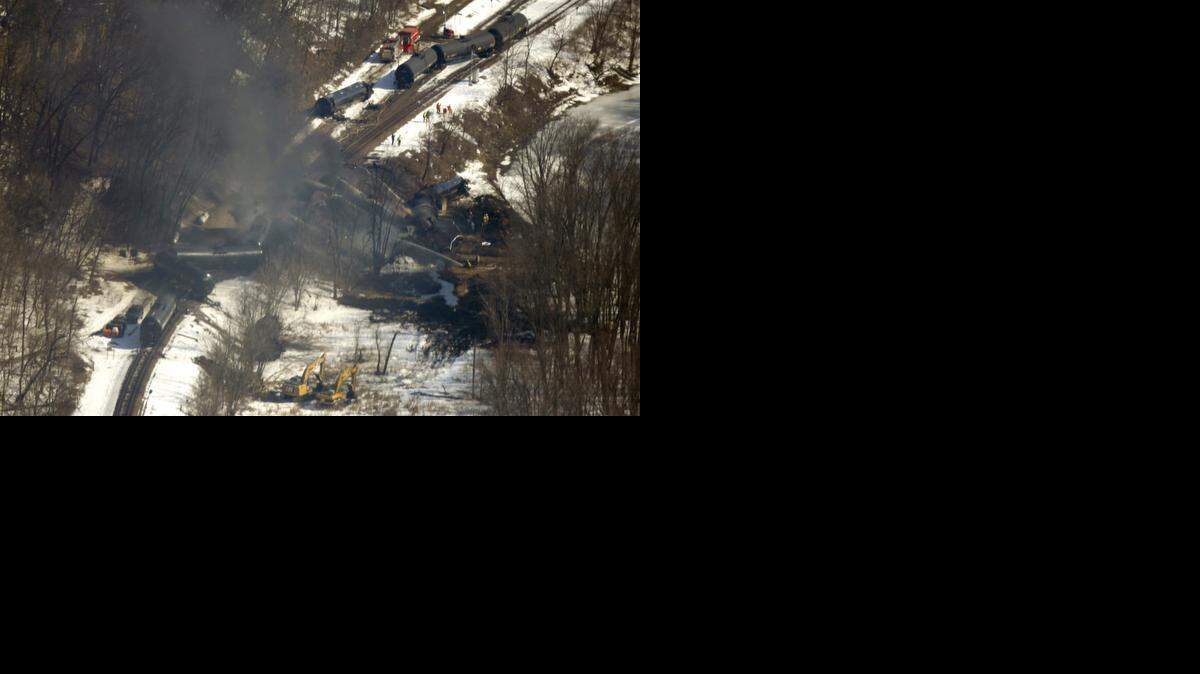 
Railcars burn at the scene of a freight train derailment south of Galena, Ill., on Friday, March 6, 2015. No injuries were reported, but the accident was the latest in a series of failures for the safer tank-car model that has led some people calling for even tougher requirements.
