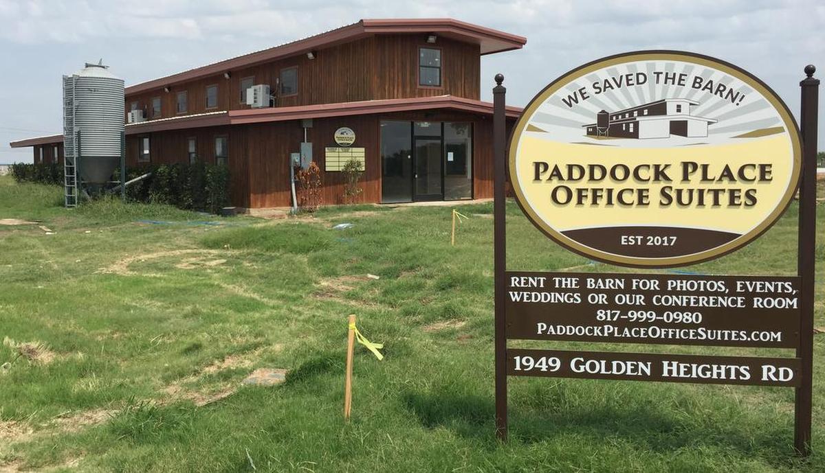 A former horse barn has been renovated as part of a business park under construction in the Haslet area.