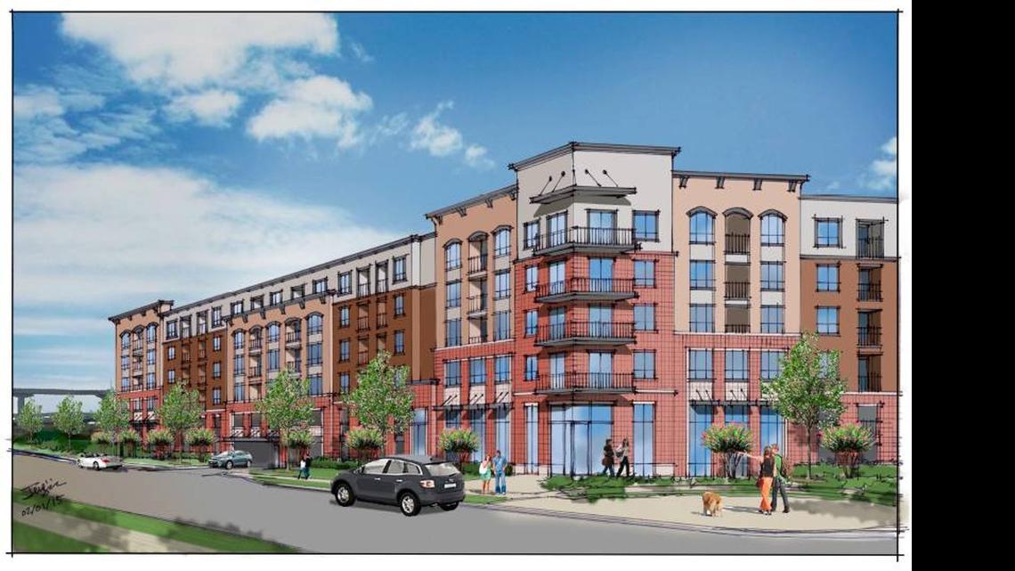 
Cadillac Loftsâ¦at the former Frank Kent Cadillac site. Plans call for 200 apartment units at the corner of Lancaster and Main. 
