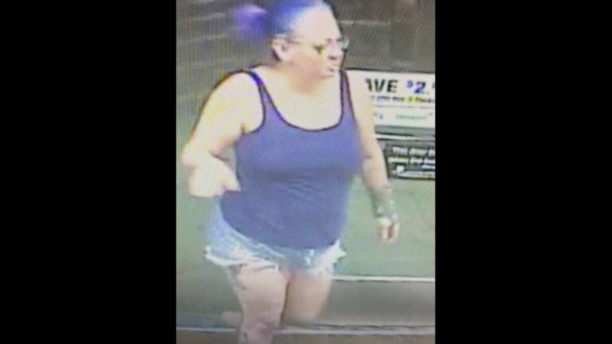Officials with the Parker County Sheriff’s Office asked for help on Thursday to identify and locate this woman, who they say is a person of interest in a recent series of vehicle burglaries in Aledo, Cresson and Springtown. She is about 35 to 45 years old, wears glasses and has purple hair. She was seen wearing jean cut-off shorts, a dark tank top and a brace on her left wrist and arm.