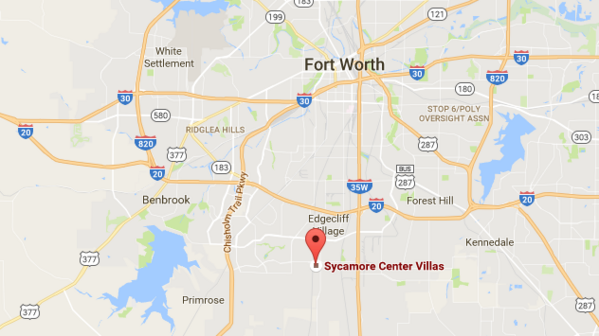 When Fort Worth police officers responded to a shots fired call in the Sycamore Center Villas apartments, they found a man with gunshot wounds Monday night.