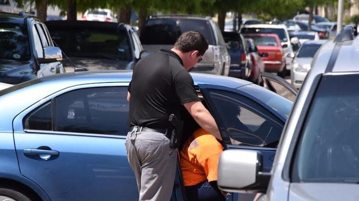 A dective speaks with the relative of a 2-year-old girl who was left unattended in a closed car and was overcome by the heat. She was revived and is recovering in the hospital.