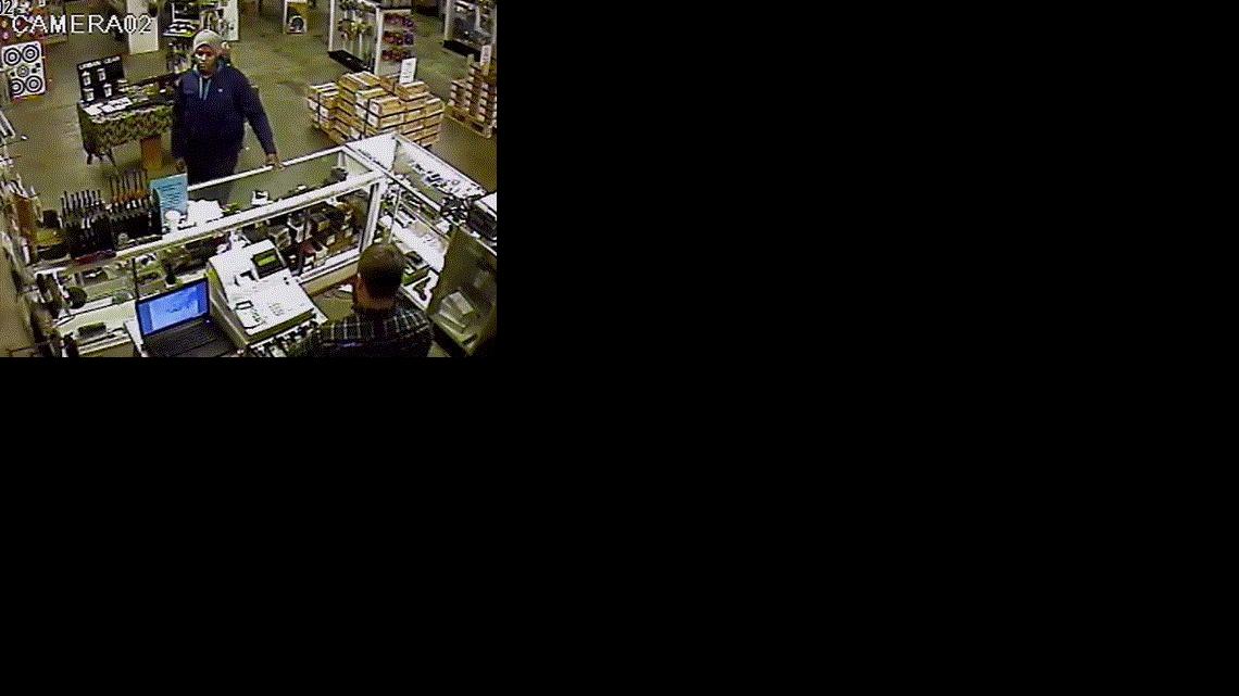 
Police are looking for this customer seen on camera. 
