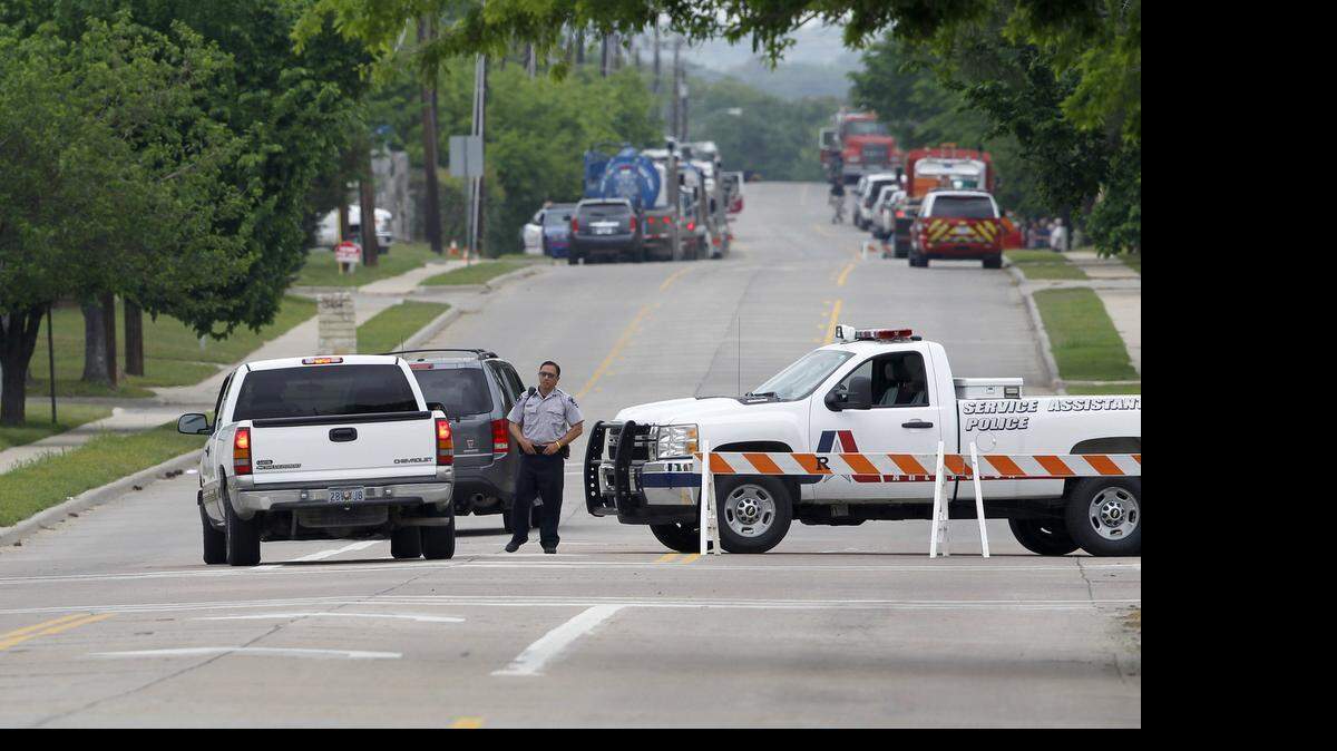 Police blocked off Little Road, pictured in 2015, after an incident at the Lake Arlington Baptist Church natural gas drilling site. Firefighters responded to the same site on Thursday after reports of an explosion.