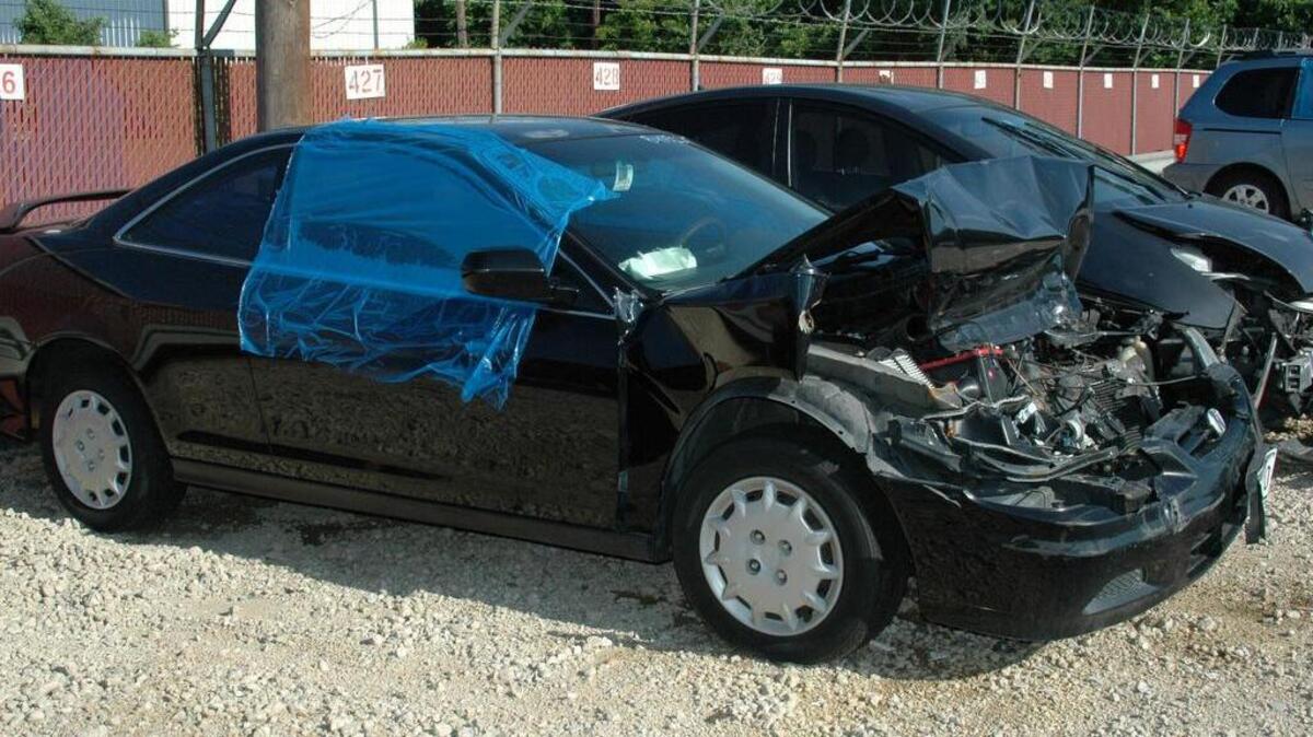 This is the 2001 Honda Accord Courtnie Gibbens was driving when she was involved in a wreck and the air bag exploded