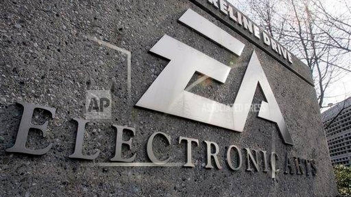Feb. 25, 2008 file photo, showing the exterior view of Electronic Arts headquarters in Redwood City, Calif. Federal prosecutors have convicted four men accused of defrauding EA of more thann $16 million.