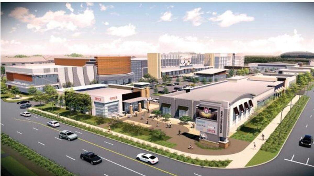 
The Arlington City Council is expected to review plans for a mixed-use development called Champions Park at Interstate 30 and Collins Street early next year. The first phase of the project would feature about 83,000-square-feet of restaurants, shops and bars, and a future phase would seek to include offices, a movie theater or boutique hotel as well. 
