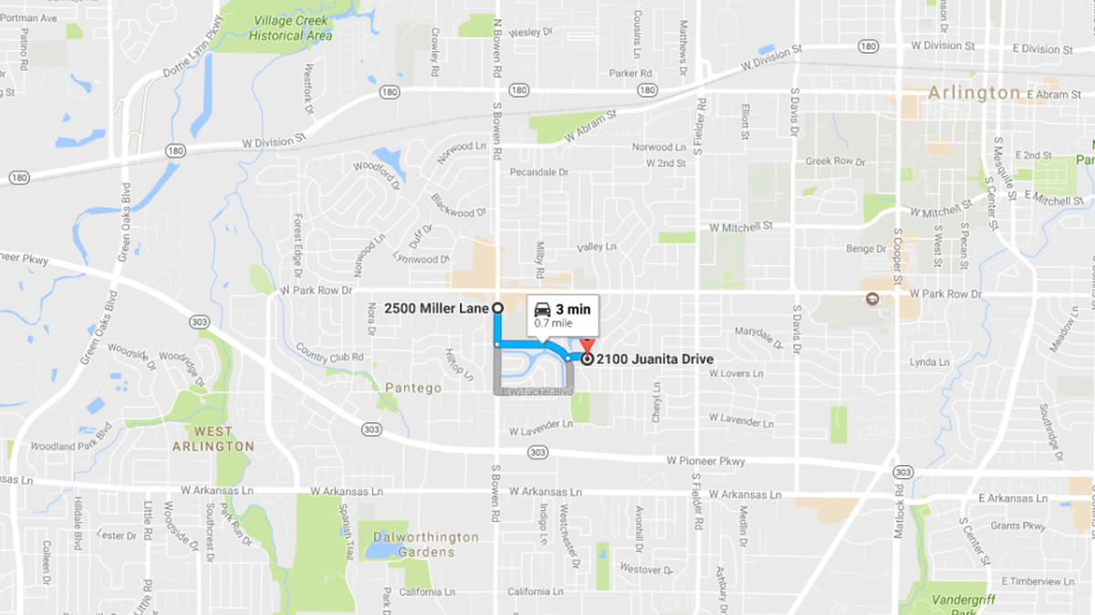 A man sped away from an officer in the 2500 block of Miller Lane in Pantego, but quickly gave up and ran away, leaving the vehicle in the 2100 block of Juanita Drive, according to Pantego police.
