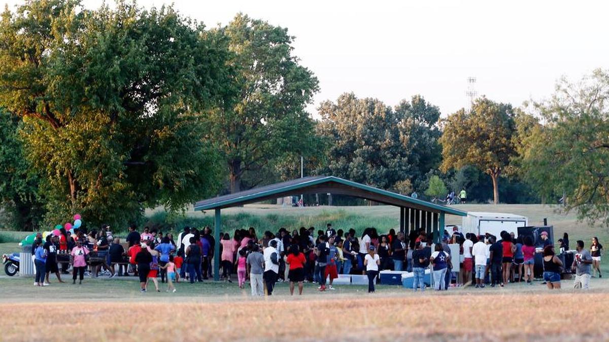 
Family and friends came out Sunday to celebrate what would have been the 20th birthday of Christian Taylor in a few days. Taylor was killed by an Arlington police officer earlier this year. 

