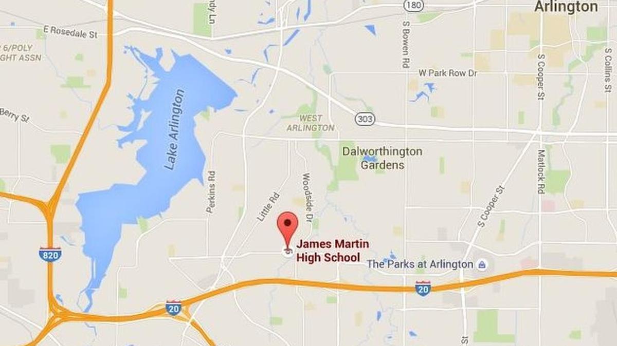 Police are investigating racist graffiti at Martin High School in Arlington.