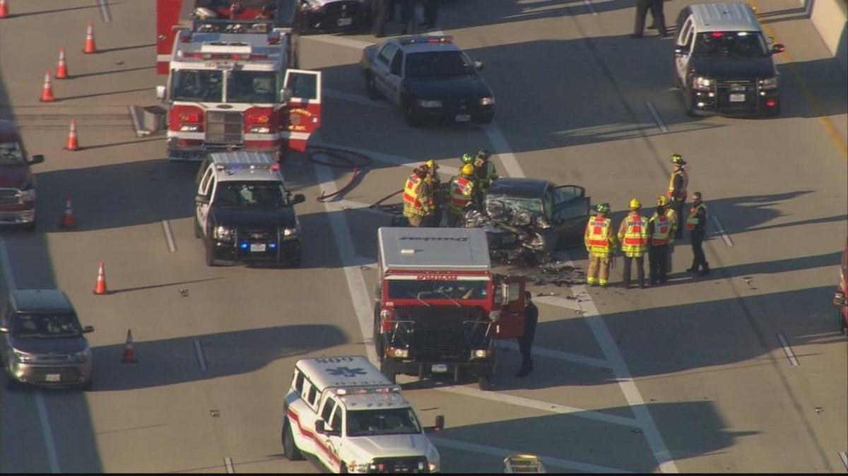 Three people were killed in this wreck on the George Bush Turnpike near Interstate 20 in Grand Prairie Thursday afternoon.